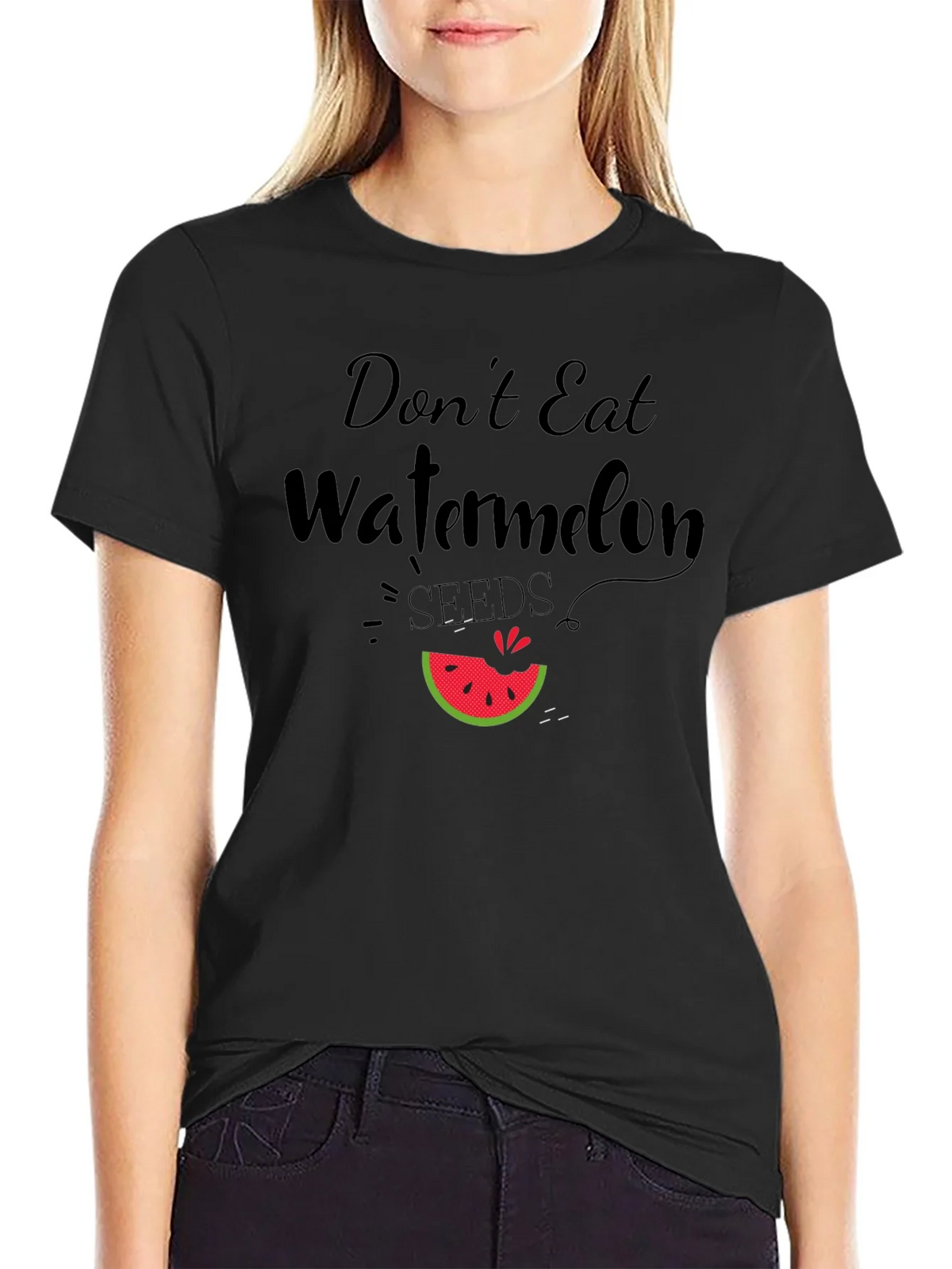 Dont Eat Watermelon Seeds Funny Graphic Tee product image 5