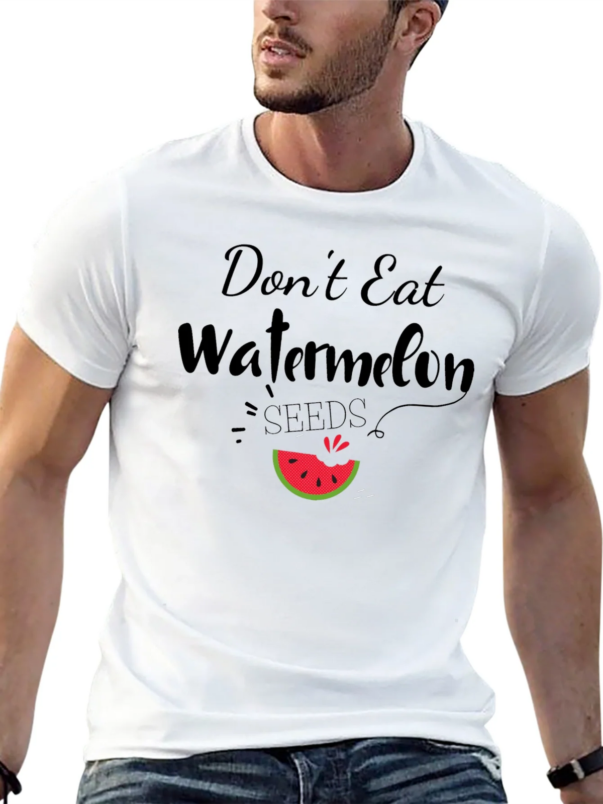 Dont Eat Watermelon Seeds Funny Graphic Tee product image 4