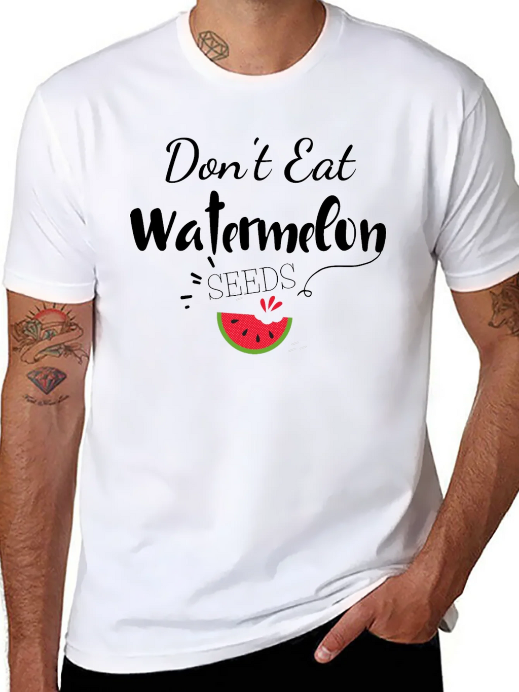 Dont Eat Watermelon Seeds Funny Graphic Tee product image 10