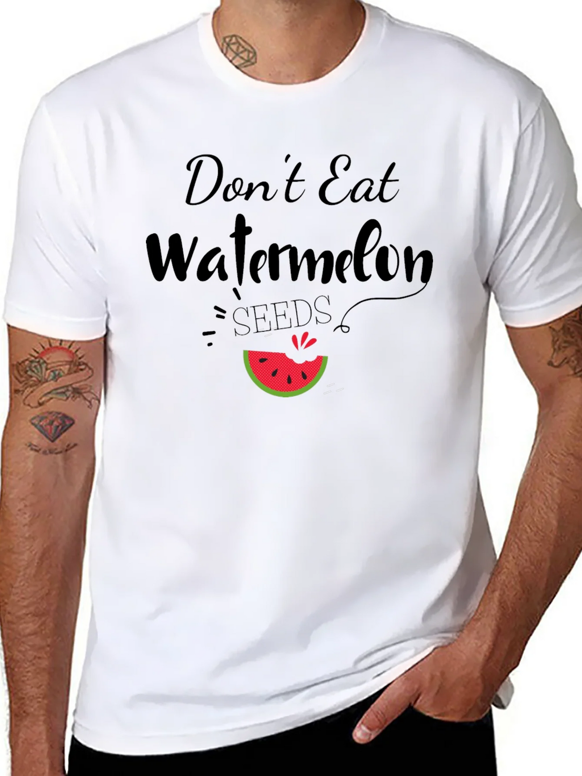 Dont Eat Watermelon Seeds Funny Graphic Tee product image 10