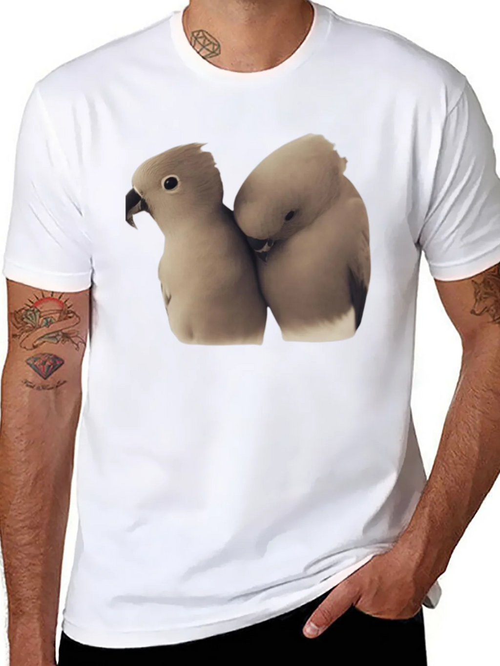 Loving Birds T-Shirt Soft Cotton Tee product image 8