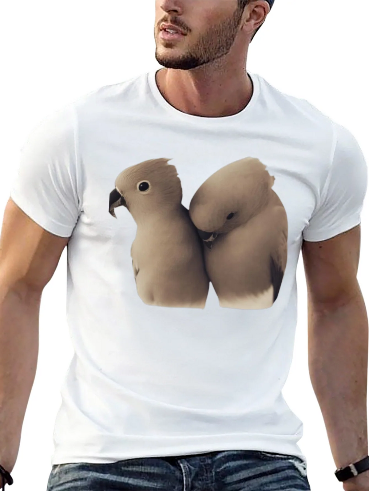 Loving Birds T-Shirt Soft Cotton Tee product image 3