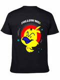 Funny Duck Graphic Print Black T-Shirt product image 1
