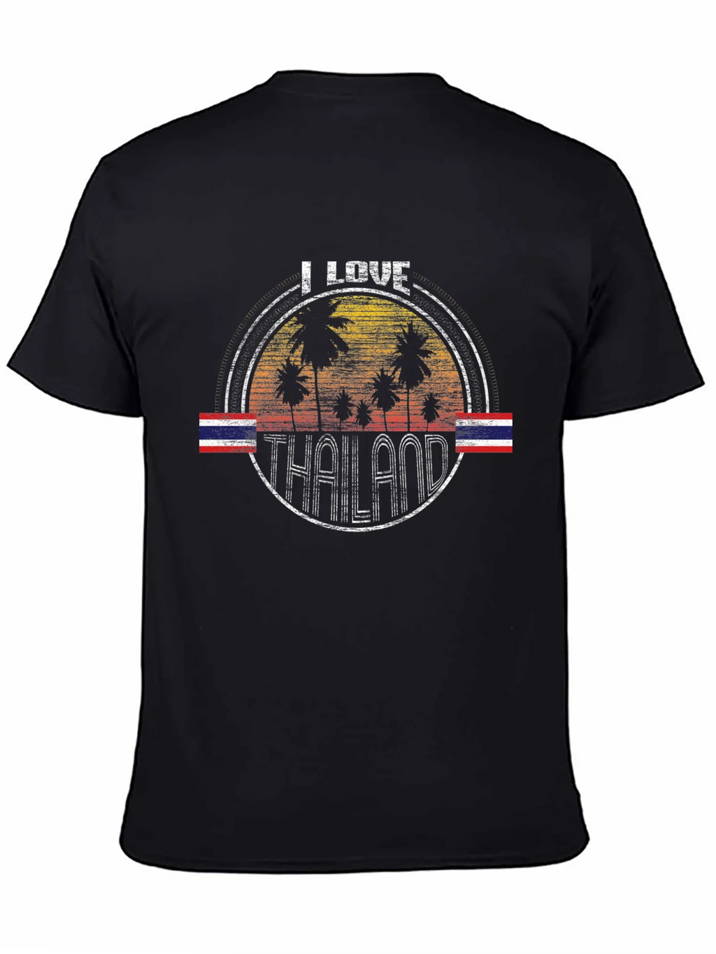 I Love Thailand T-Shirt Vintage Palm Tree Flag Souvenir Tee product image 7