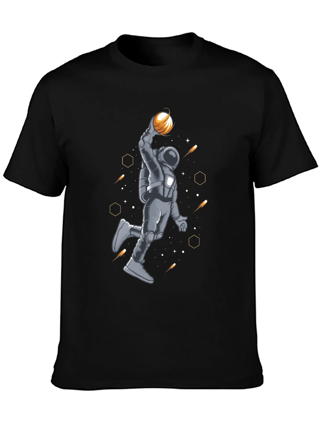 Astronaut Basketball T-Shirt - Space Dunk Design product image 3