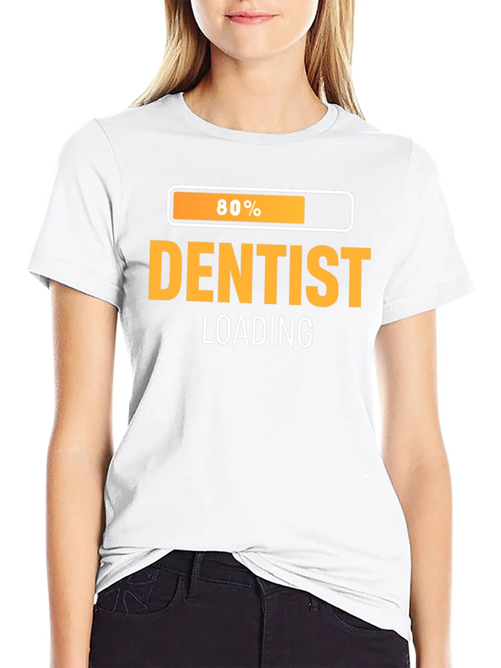 Dentist Loading Graphic T-Shirt - Black Cotton Tee product image 11