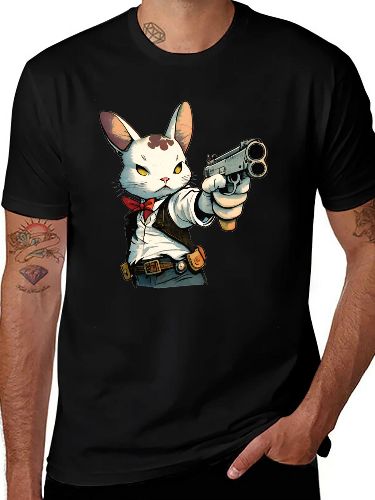 Rabbit Gangster Graphic T-Shirt product image 1
