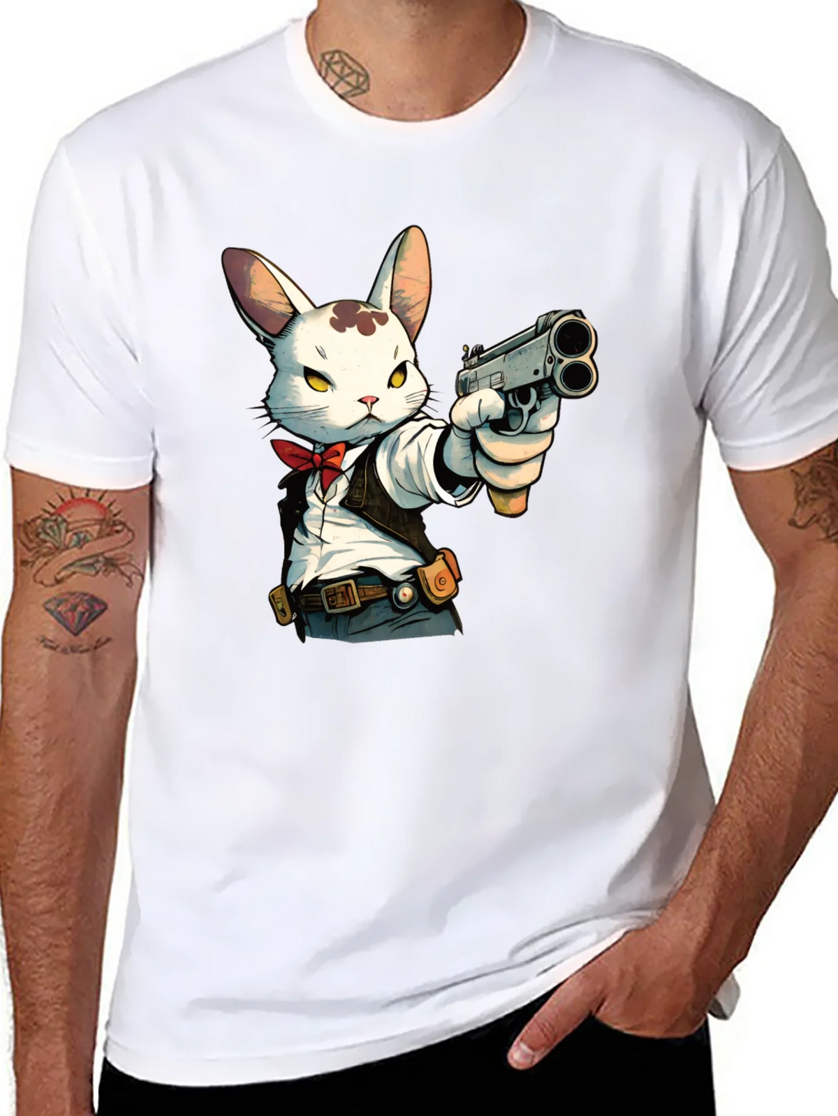 Rabbit Gangster Graphic T-Shirt product image 10