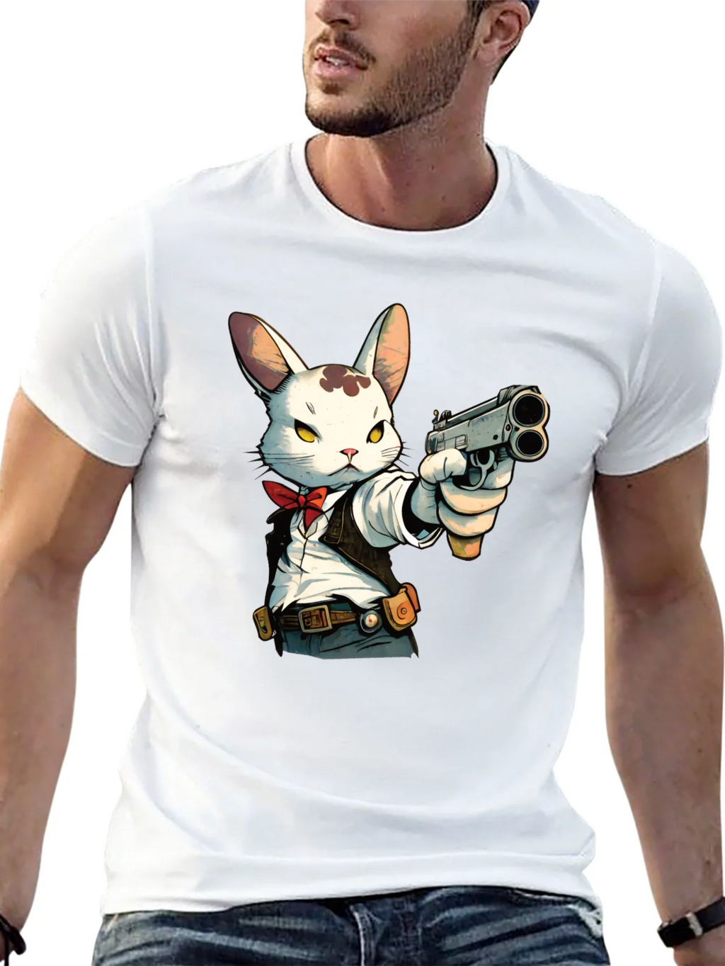 Rabbit Gangster Graphic T-Shirt product image 4