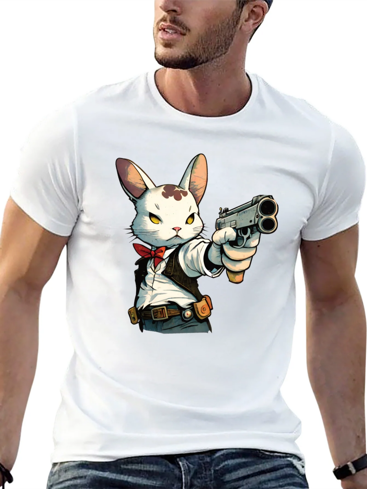 Rabbit Gangster Graphic T-Shirt product image 4