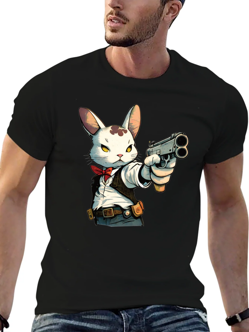Rabbit Gangster Graphic T-Shirt product image 9