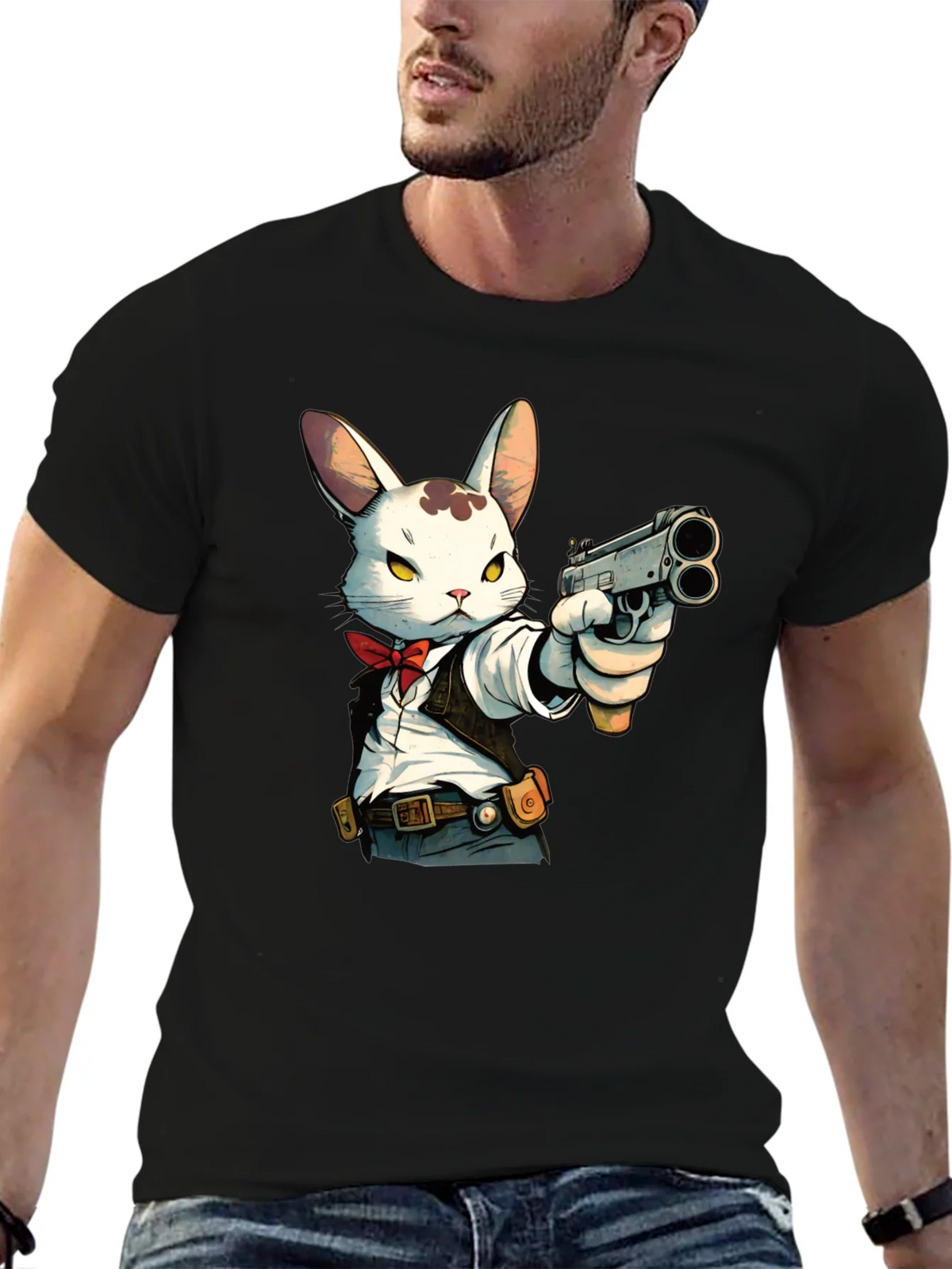 Rabbit Gangster Graphic T-Shirt product image 9