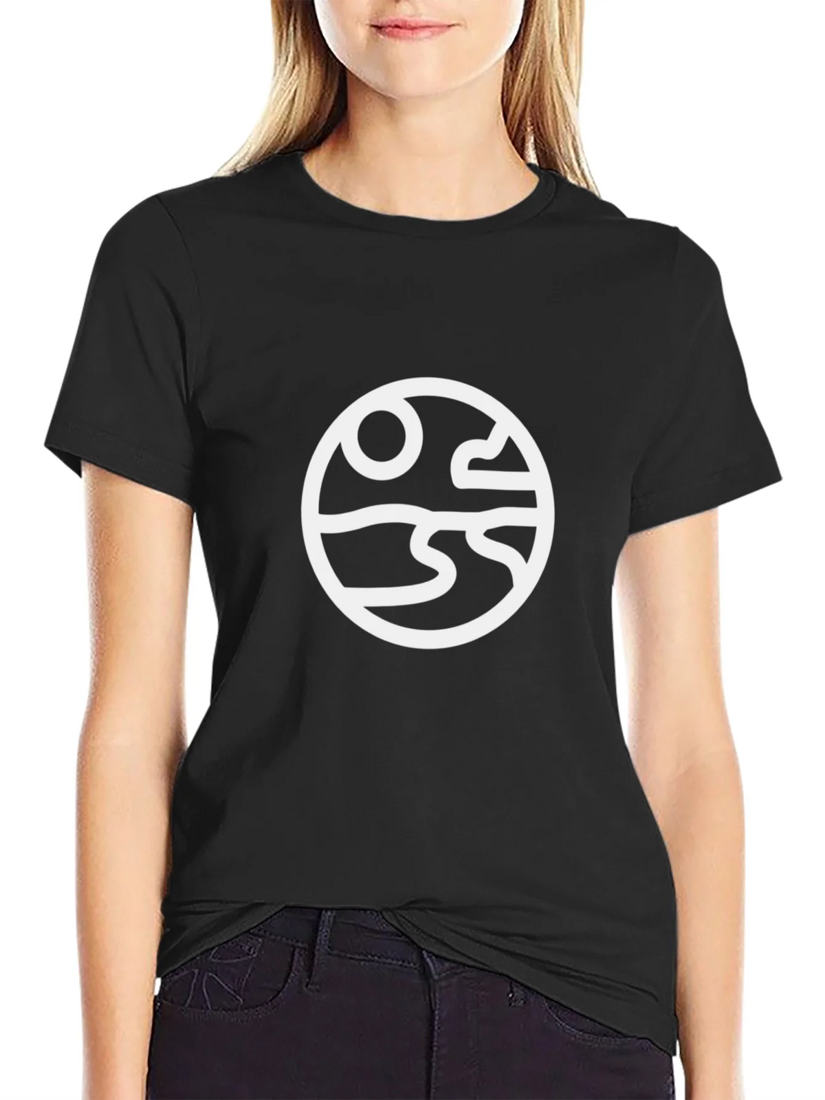 Abstract Landscape Graphic Tee - Black product image 5