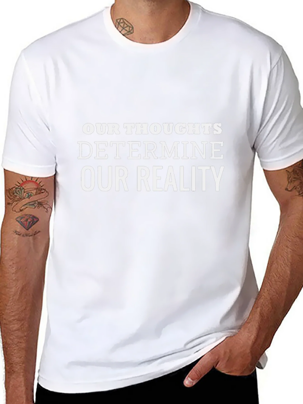 Our Thoughts Determine Reality Black Tee product image 10