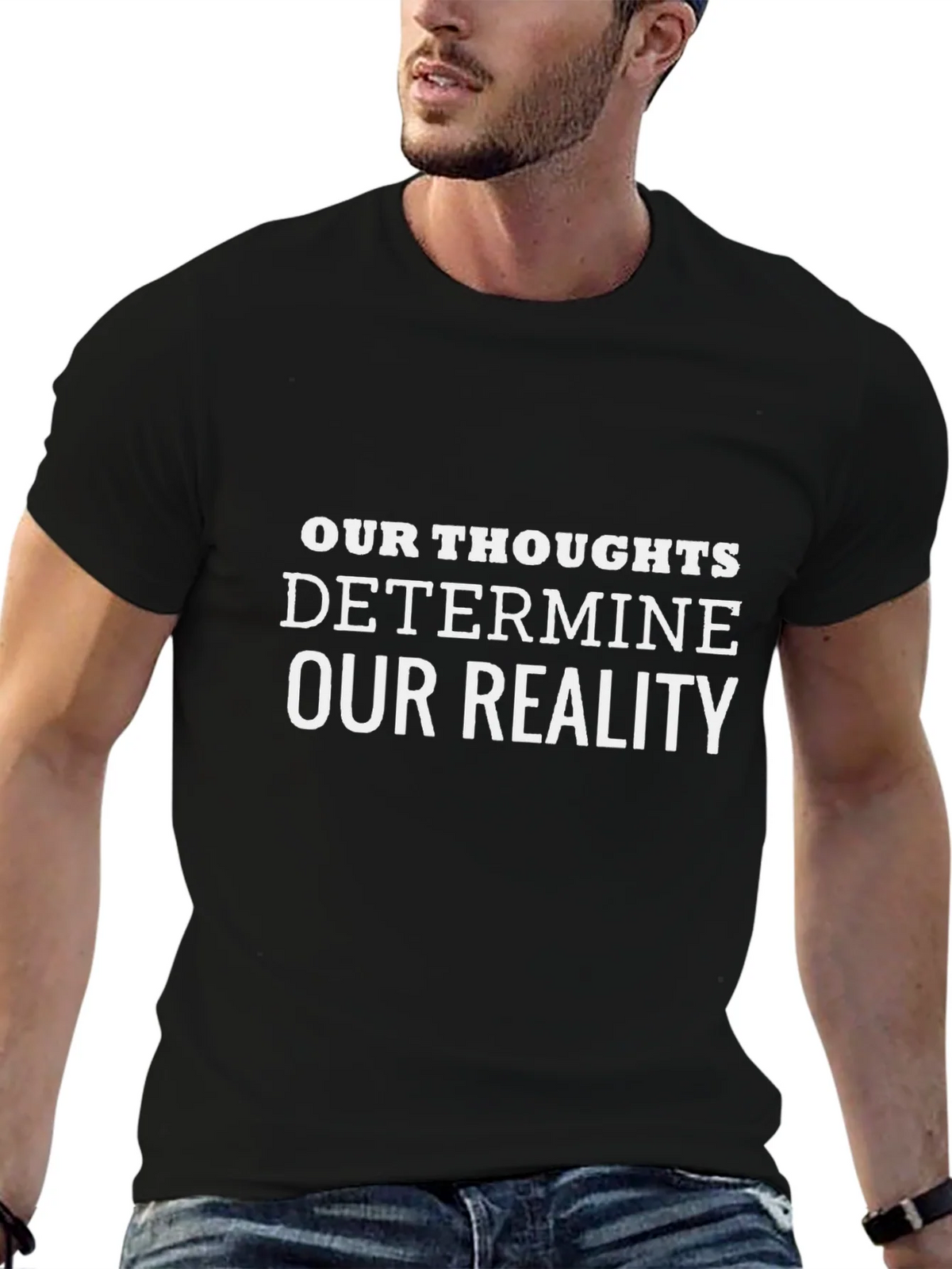 Our Thoughts Determine Reality Black Tee product image 9