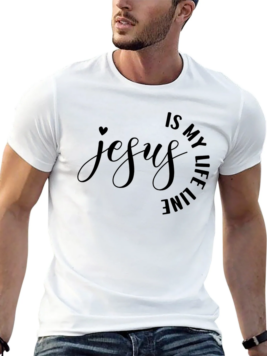 Jesus Is My Life Line T-Shirt - Christian Faith Tee product image 4