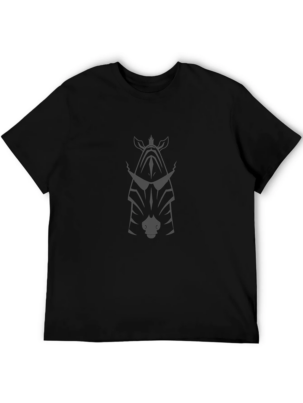 Cool Zebra Graphic Tee - Black Cotton Blend T-Shirt product image 8