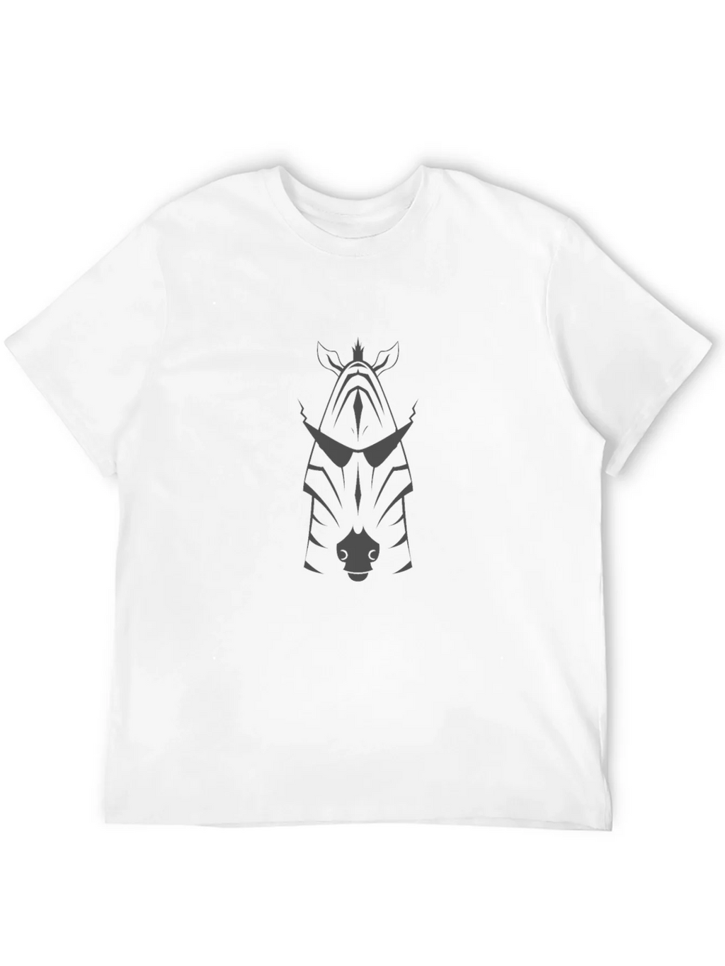 Cool Zebra Graphic Tee - Black Cotton Blend T-Shirt product image 3