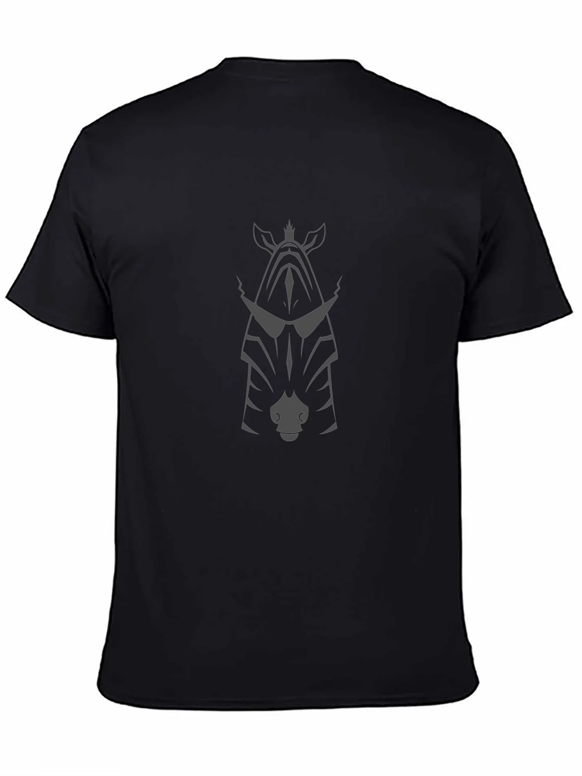 Cool Zebra Graphic Tee - Black Cotton Blend T-Shirt product image 7