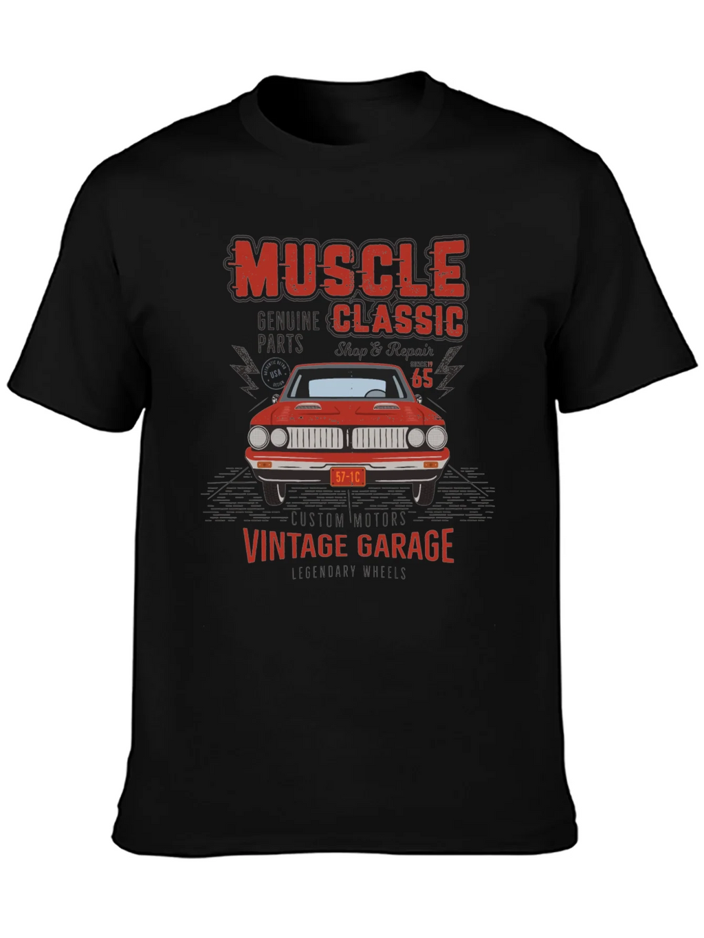 Muscle Classic Vintage Garage Car T-Shirt product image 6