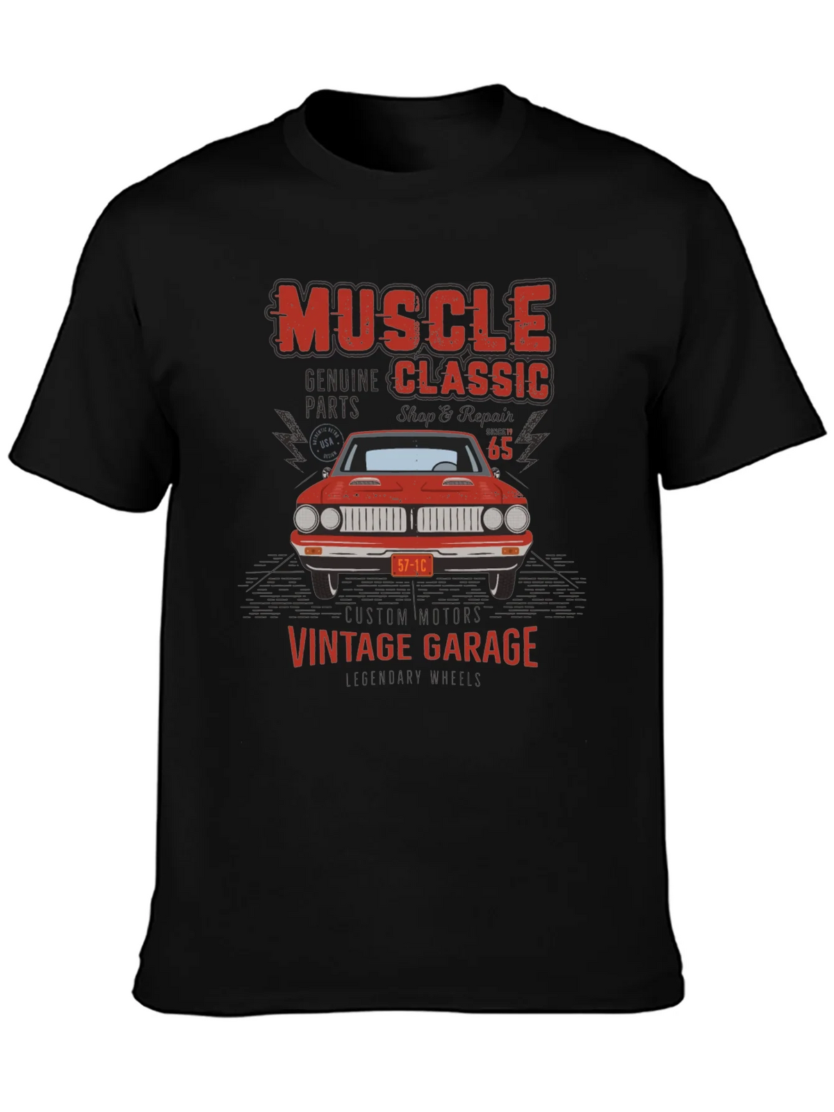 Muscle Classic Vintage Garage Car T-Shirt product image 6