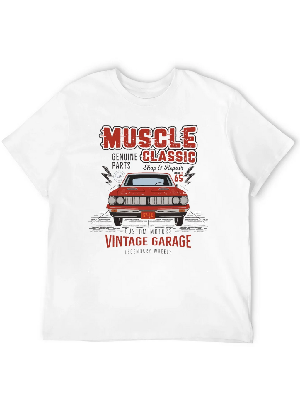 Muscle Classic Vintage Garage Car T-Shirt product image 3