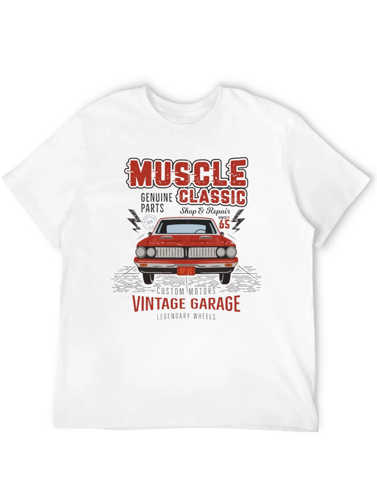 Muscle Classic Vintage Garage Car T-Shirt product image 3