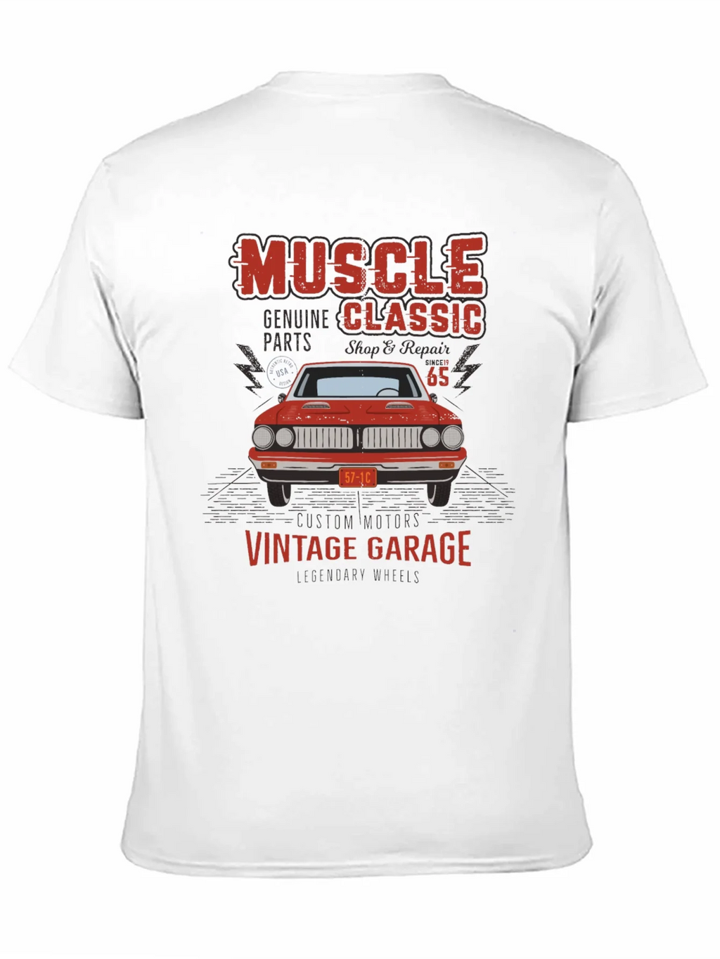 Muscle Classic Vintage Garage Car T-Shirt product image 2