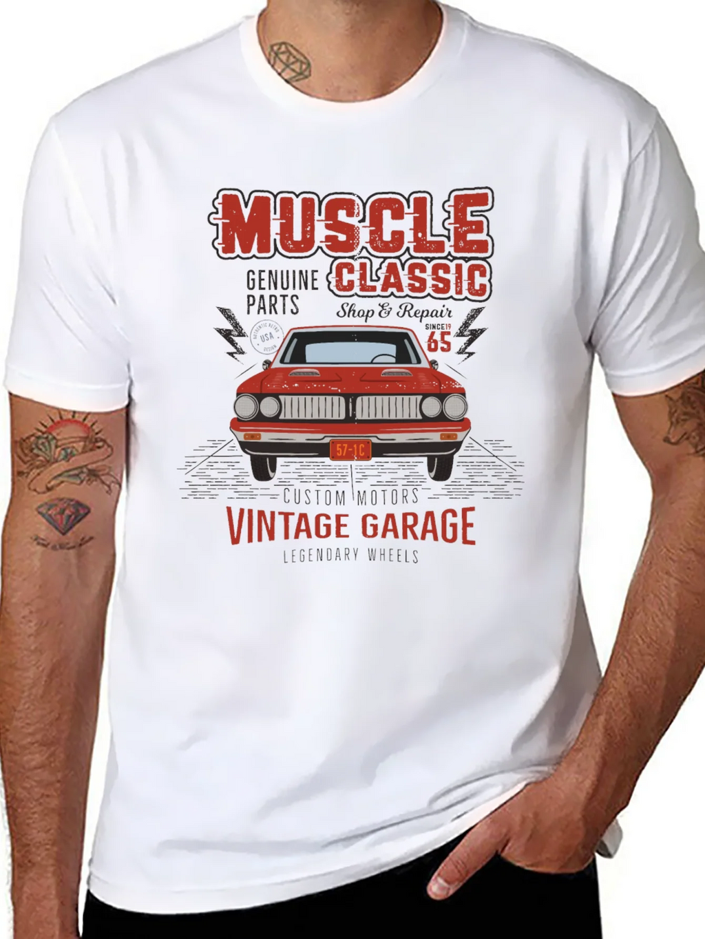 Muscle Classic Vintage Garage Car T-Shirt product image 10