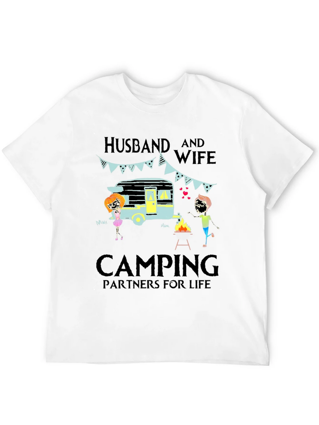 Husband & Wife Camping Partners Tee product image 2