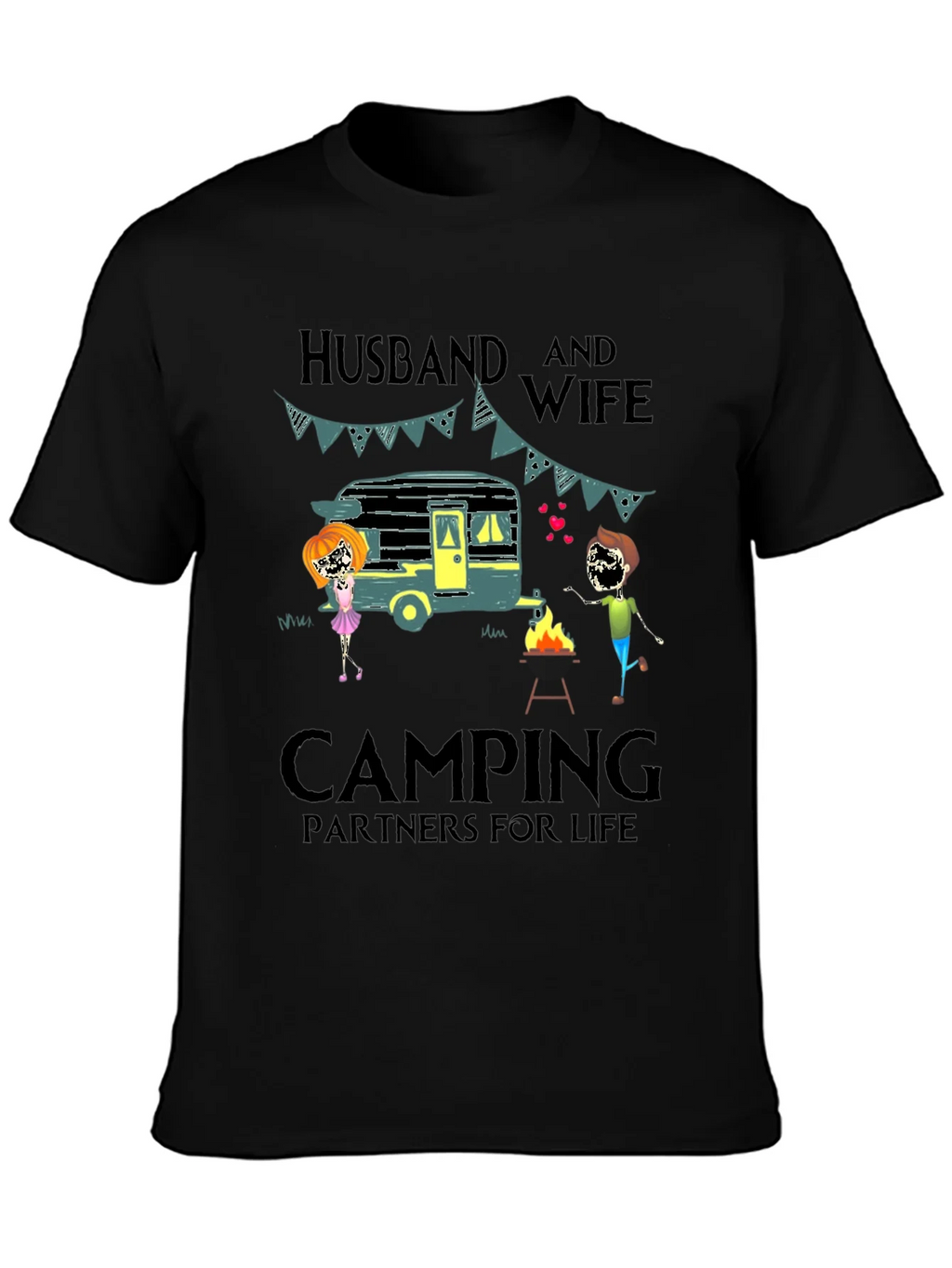 Husband & Wife Camping Partners Tee product image 5