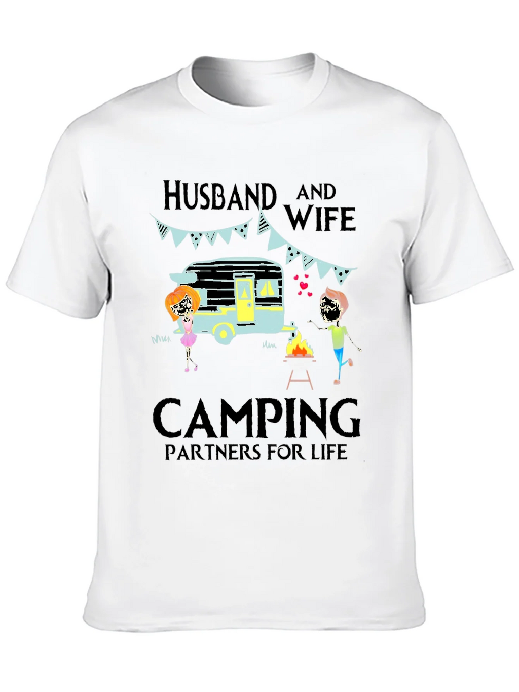 Husband & Wife Camping Partners Tee product image 8