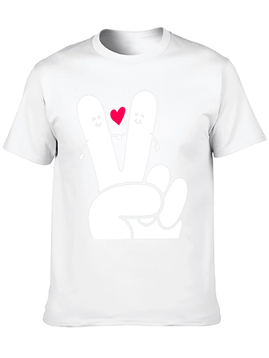Peace Sign Heart Graphic Tee - Black T-Shirt product image 10