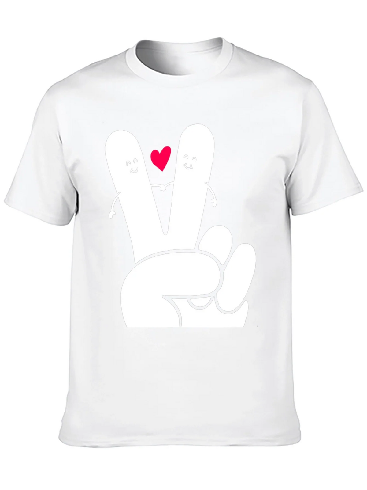 Peace Sign Heart Graphic Tee - Black T-Shirt product image 10