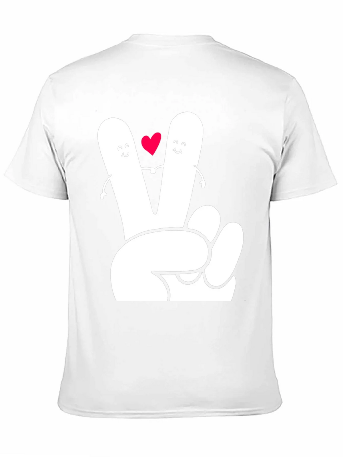Peace Sign Heart Graphic Tee - Black T-Shirt product image 2