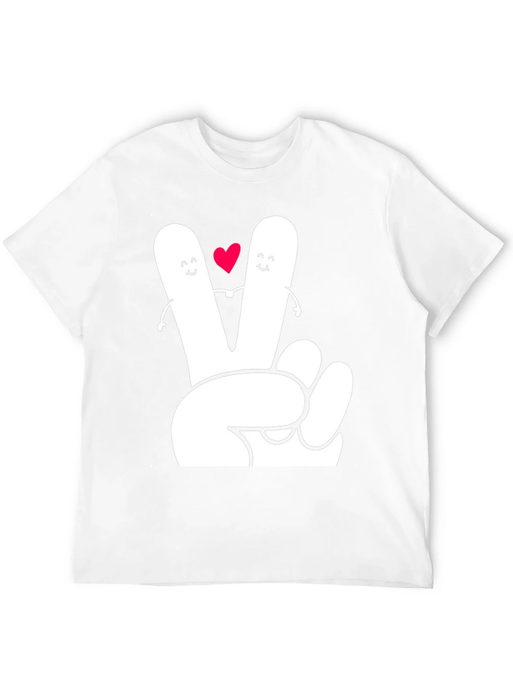 Peace Sign Heart Graphic Tee - Black T-Shirt product image 3