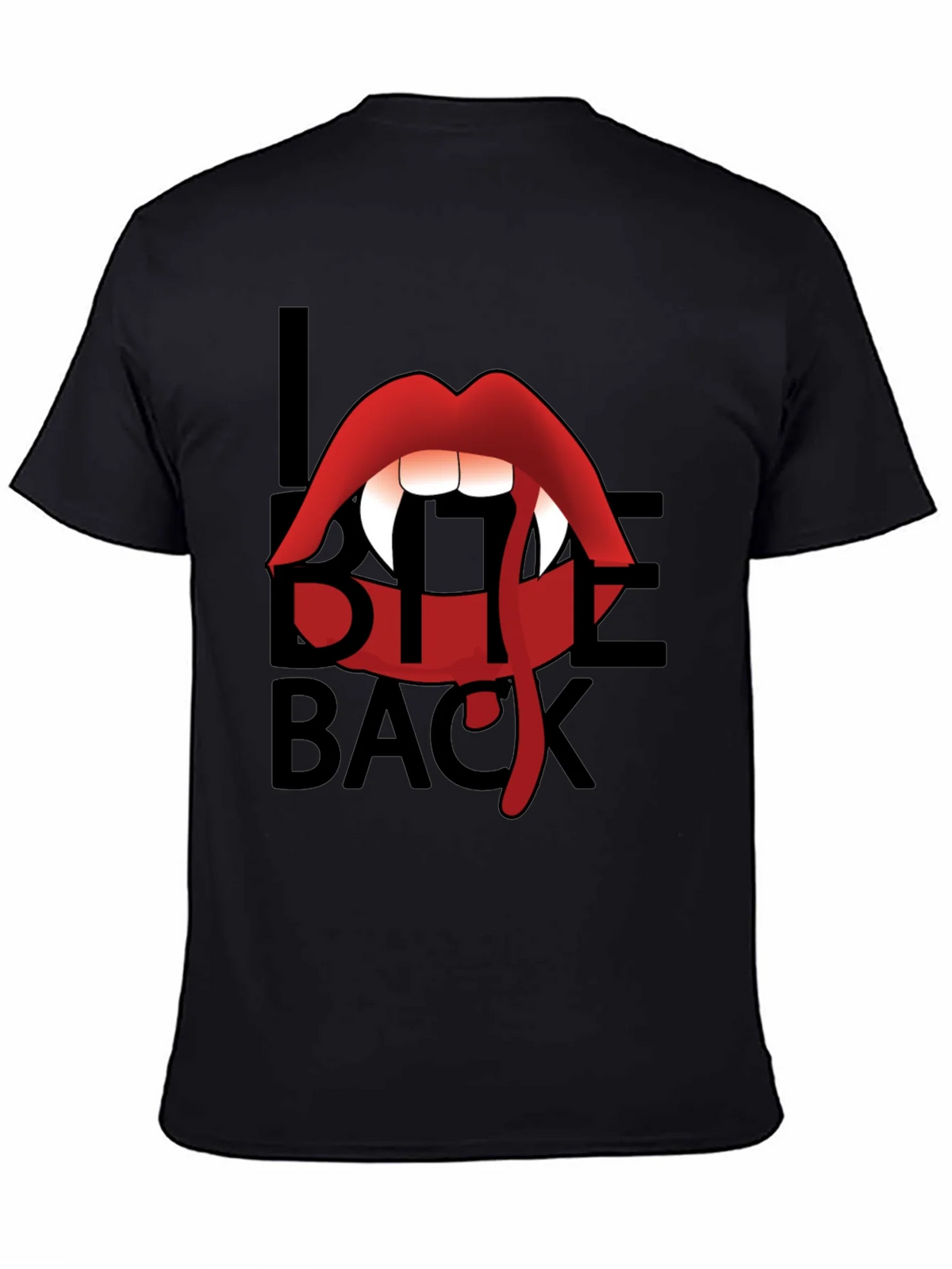 I Bite Back Vampire Lips T-Shirt product image 4