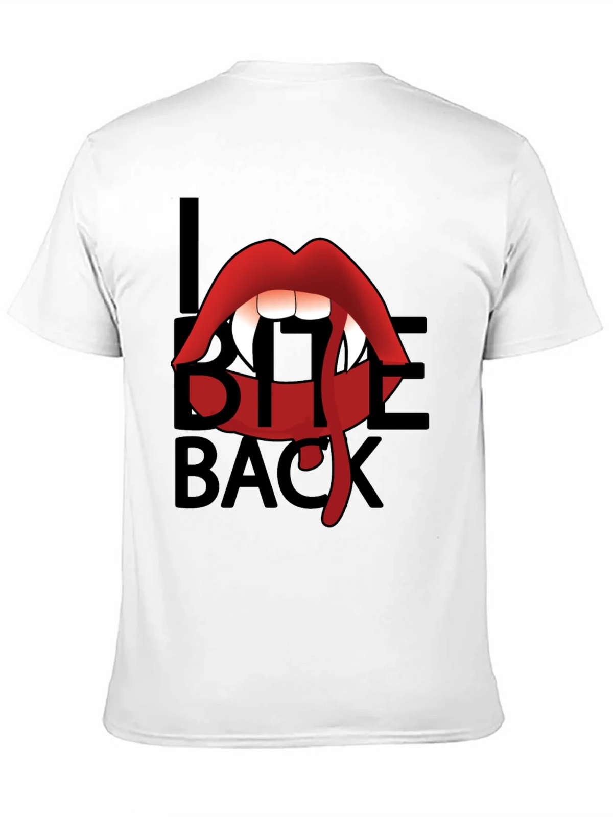 I Bite Back Vampire Lips T-Shirt product image 1