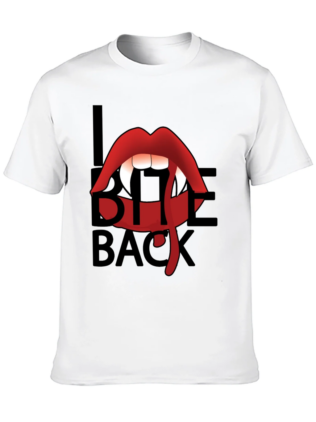I Bite Back Vampire Lips T-Shirt product image 6