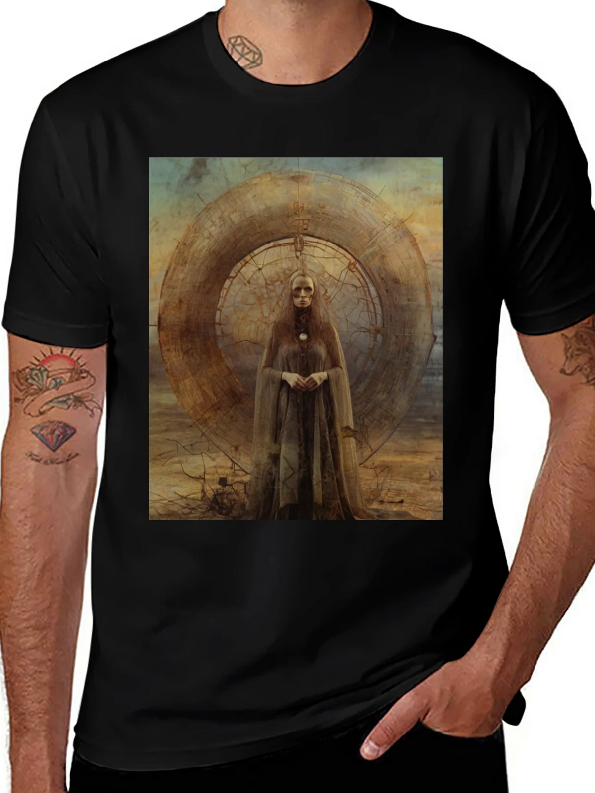Abstract Art Graphic Tee - Black product image 1