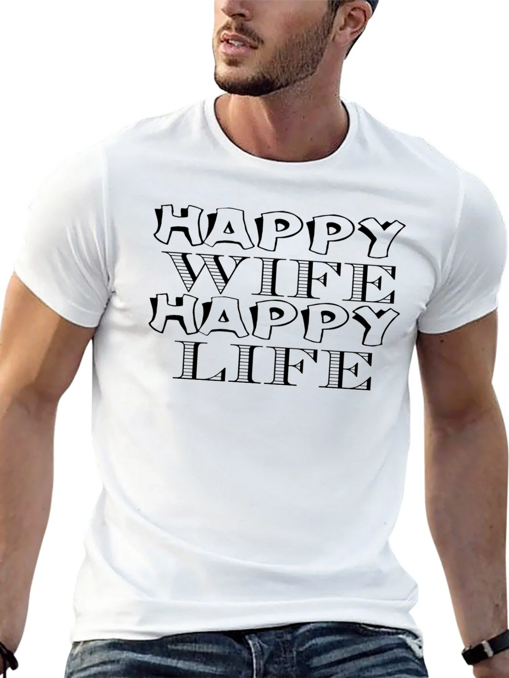 Happy Wife Life Graphic Tee product image 4