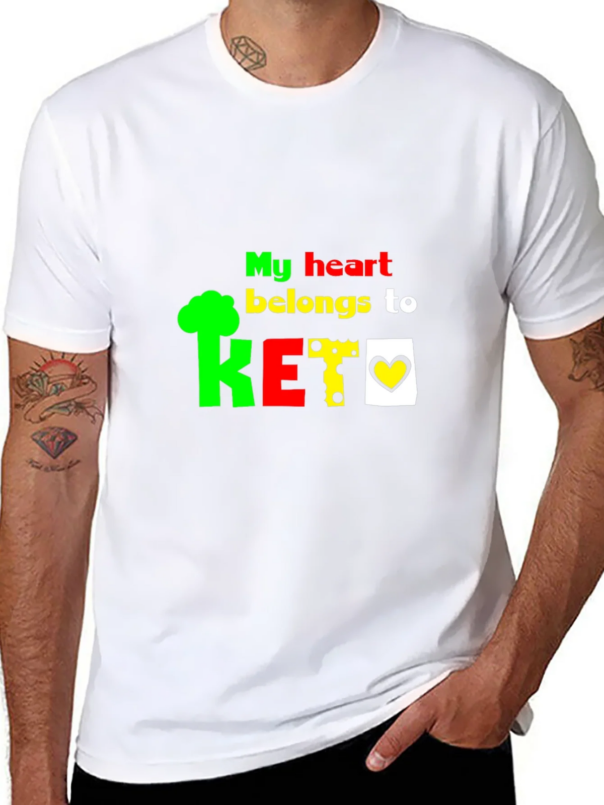 My Heart Belongs To Keto Black T-Shirt product image 4
