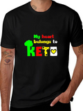My Heart Belongs To Keto Black T-Shirt product image 1