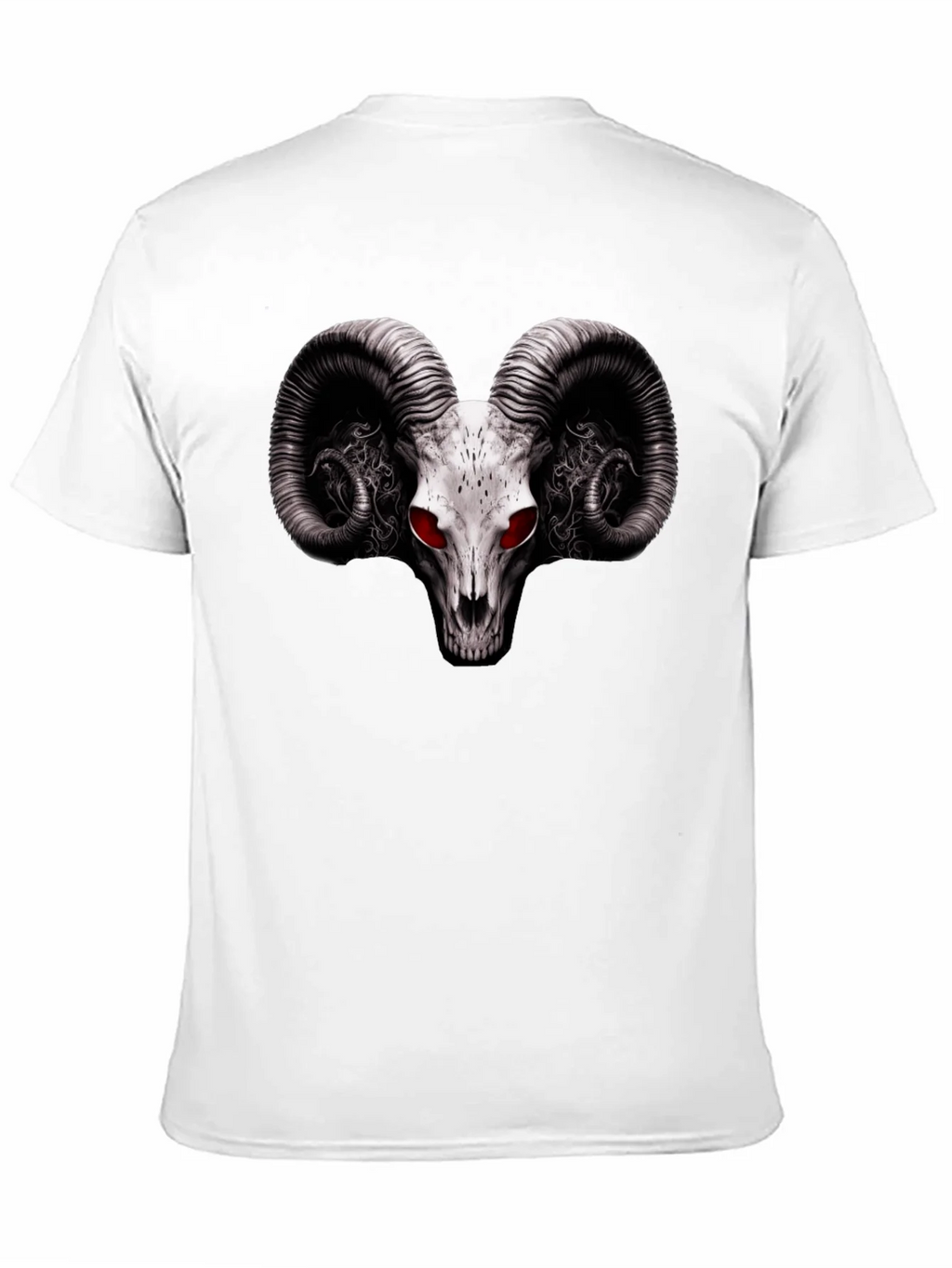 Ram Skull Graphic T-Shirt - Red Eye Black Tee product image 2