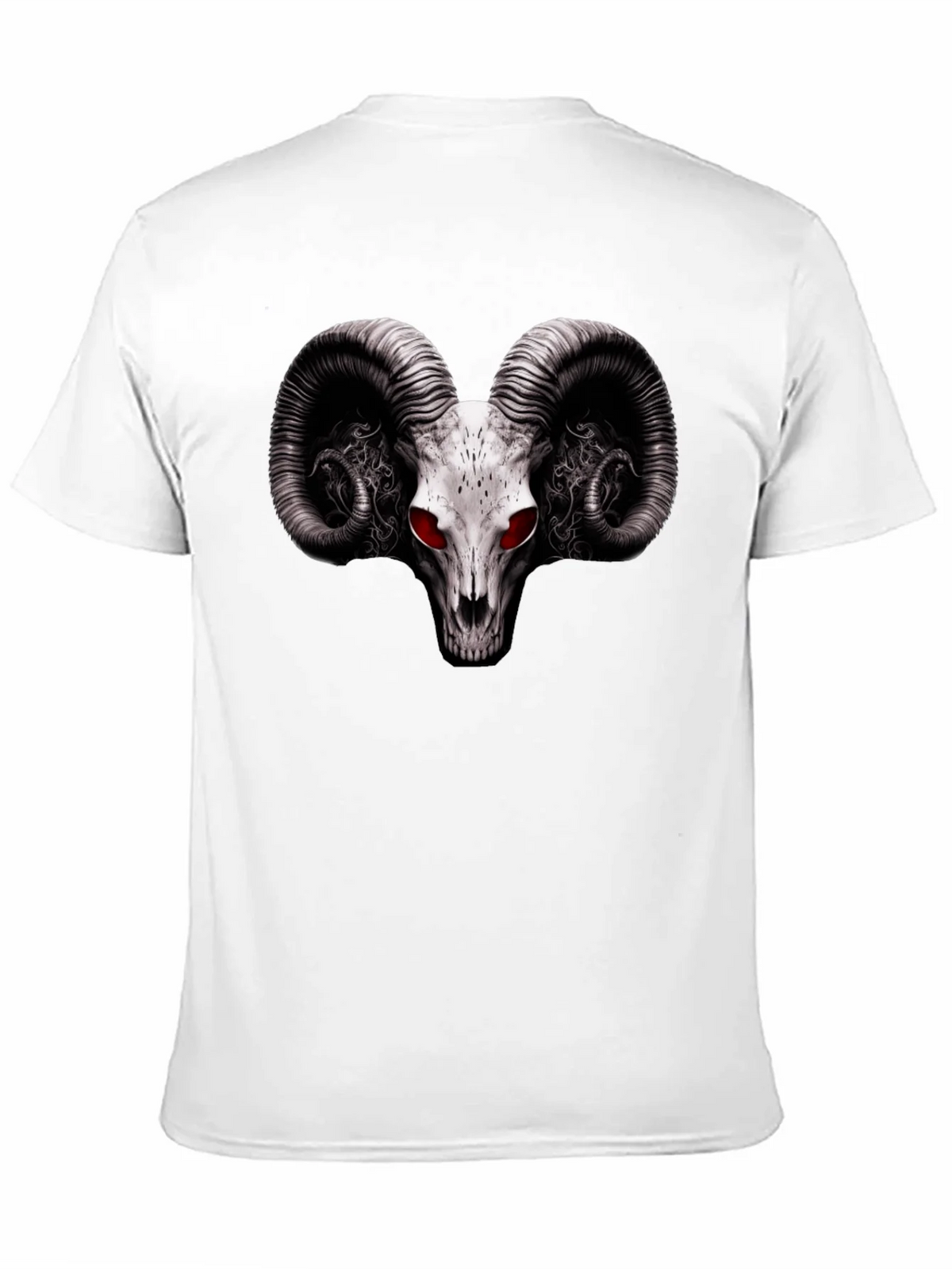 Ram Skull Graphic T-Shirt - Red Eye Black Tee product image 2