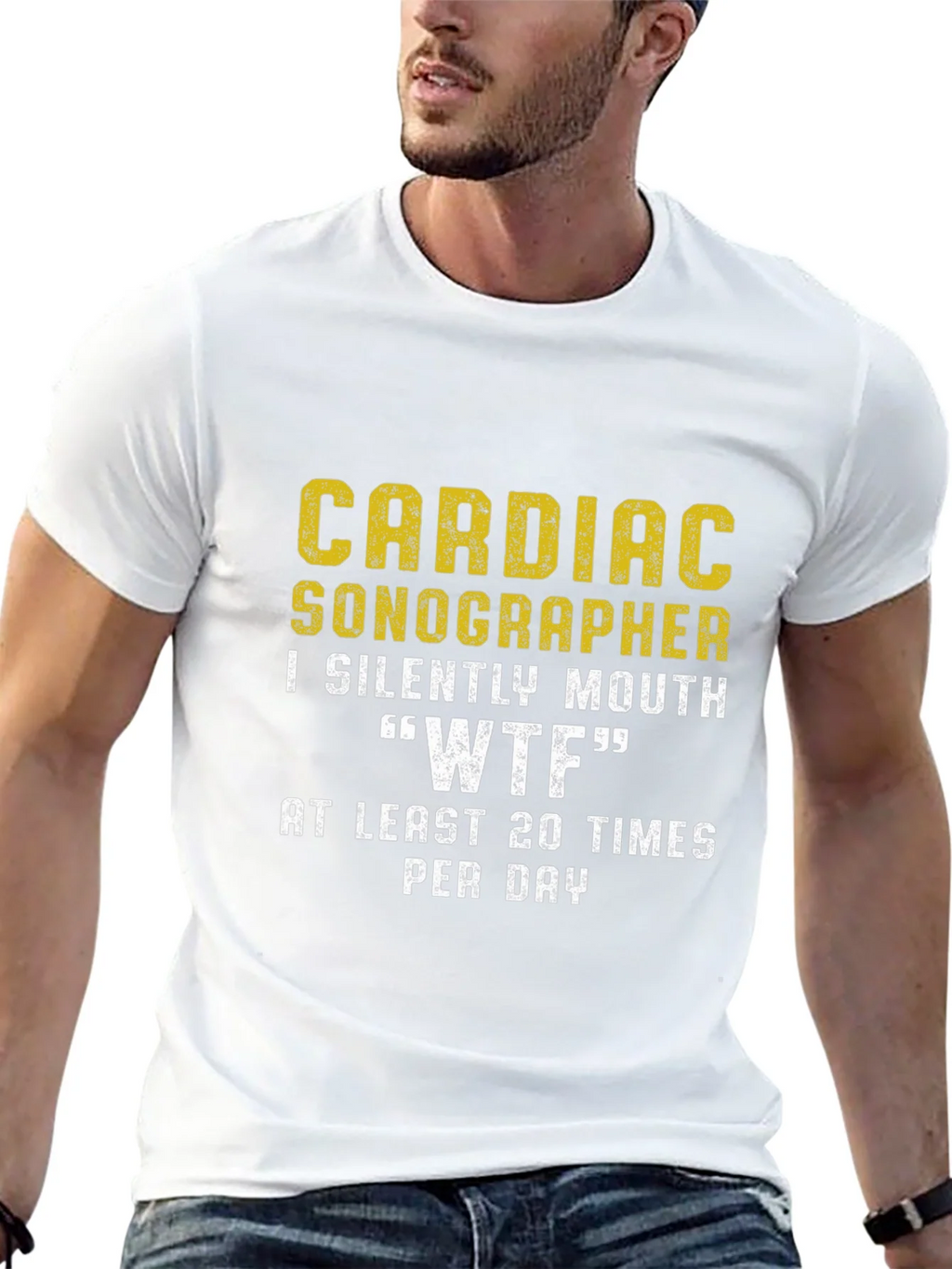Cardiac Sonographer WTF Funny T-Shirt product image 4
