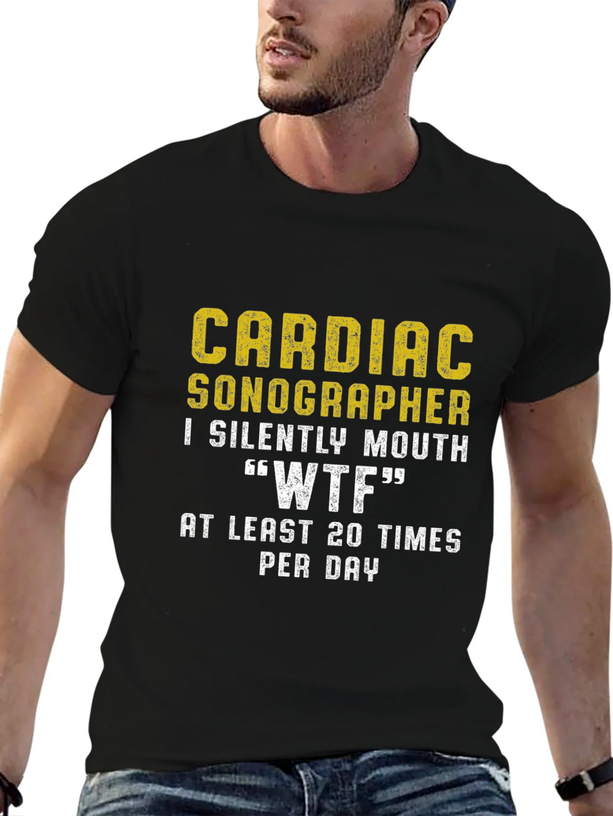 Cardiac Sonographer WTF Funny T-Shirt product image 9