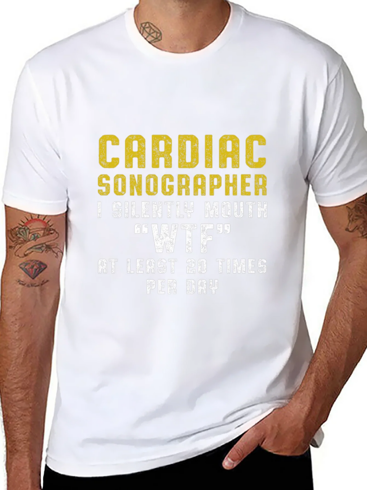 Cardiac Sonographer WTF Funny T-Shirt product image 10