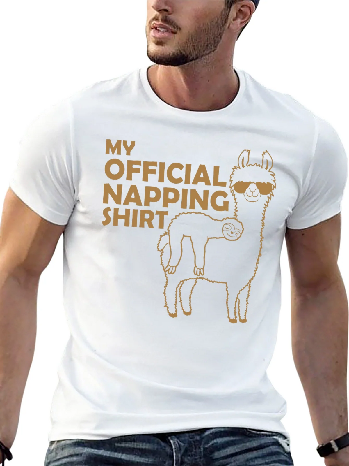 Official Napping Shirt - Llama and Sloth Tee product image 4