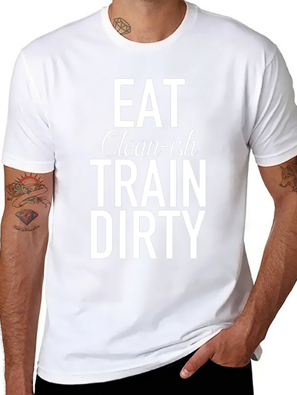 Eat Clean-ish Train Dirty Graphic Tee product image 10